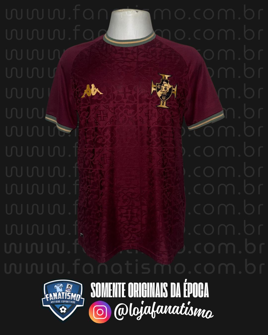 Camisa do Vasco Oficial III Goleiro Vinho Kappa 2022/2023 G