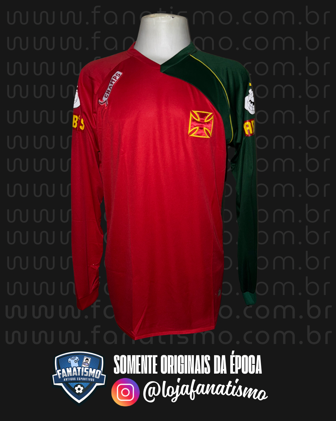 Camisa do Vasco Oficial Manga Longa Portugal Champs 2009 #1 Fernando Prass Nova GG