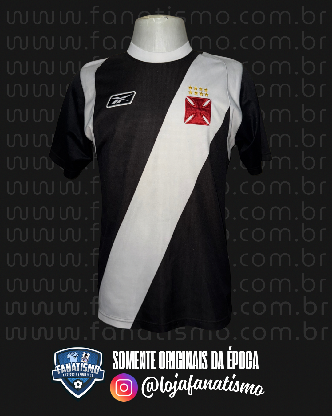 Camisa do Vasco Oficial Goleiro Jogos Internacionais Reebok 2007 #1 Silvio Luiz M
