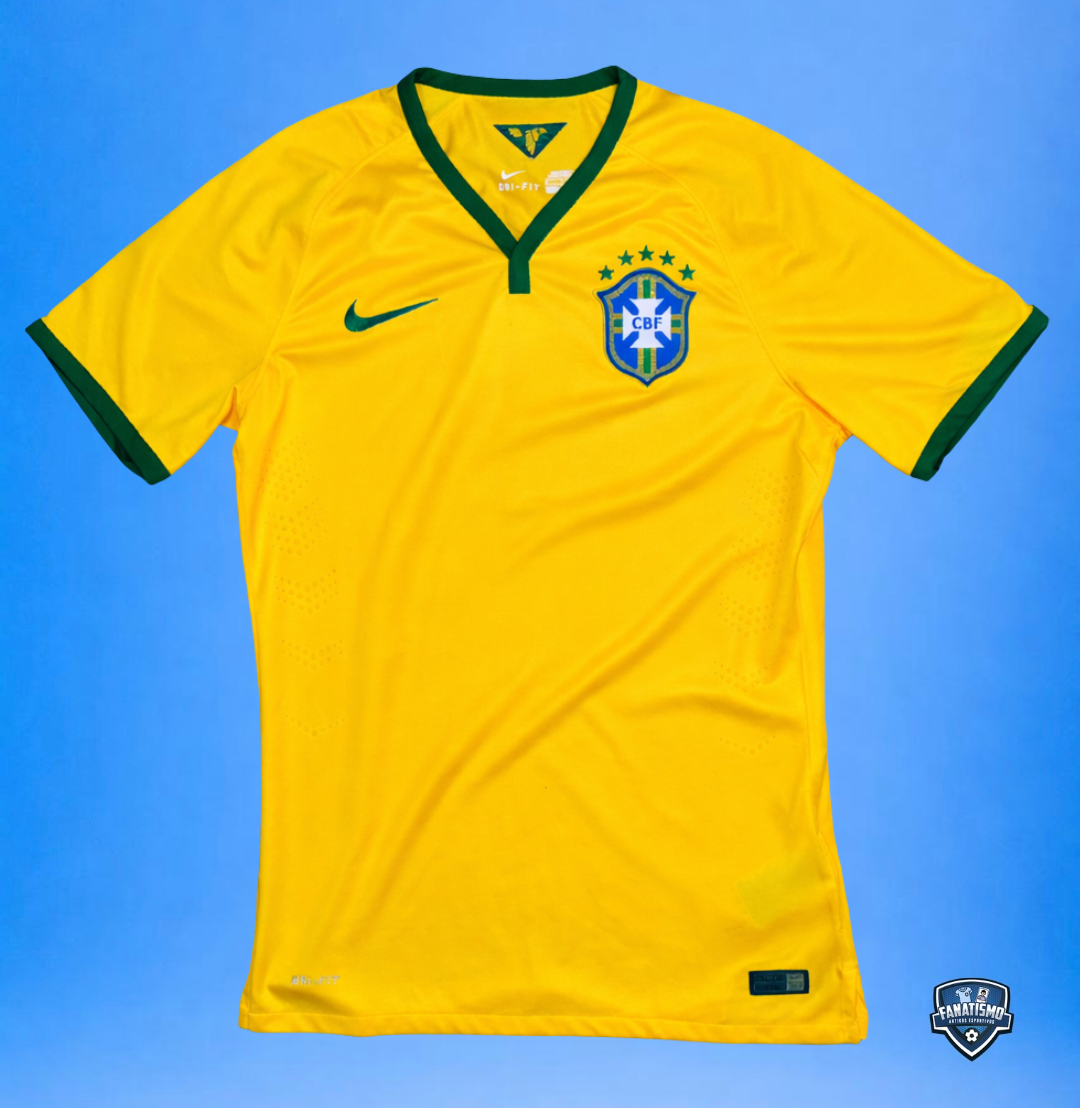 Camisa Brasil Oficial I Nike 2014 #15 De Jogo M