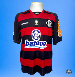 Camisa Flamengo Oficial I Olympikus 2010 #13 Maldonado Usada em Jogo